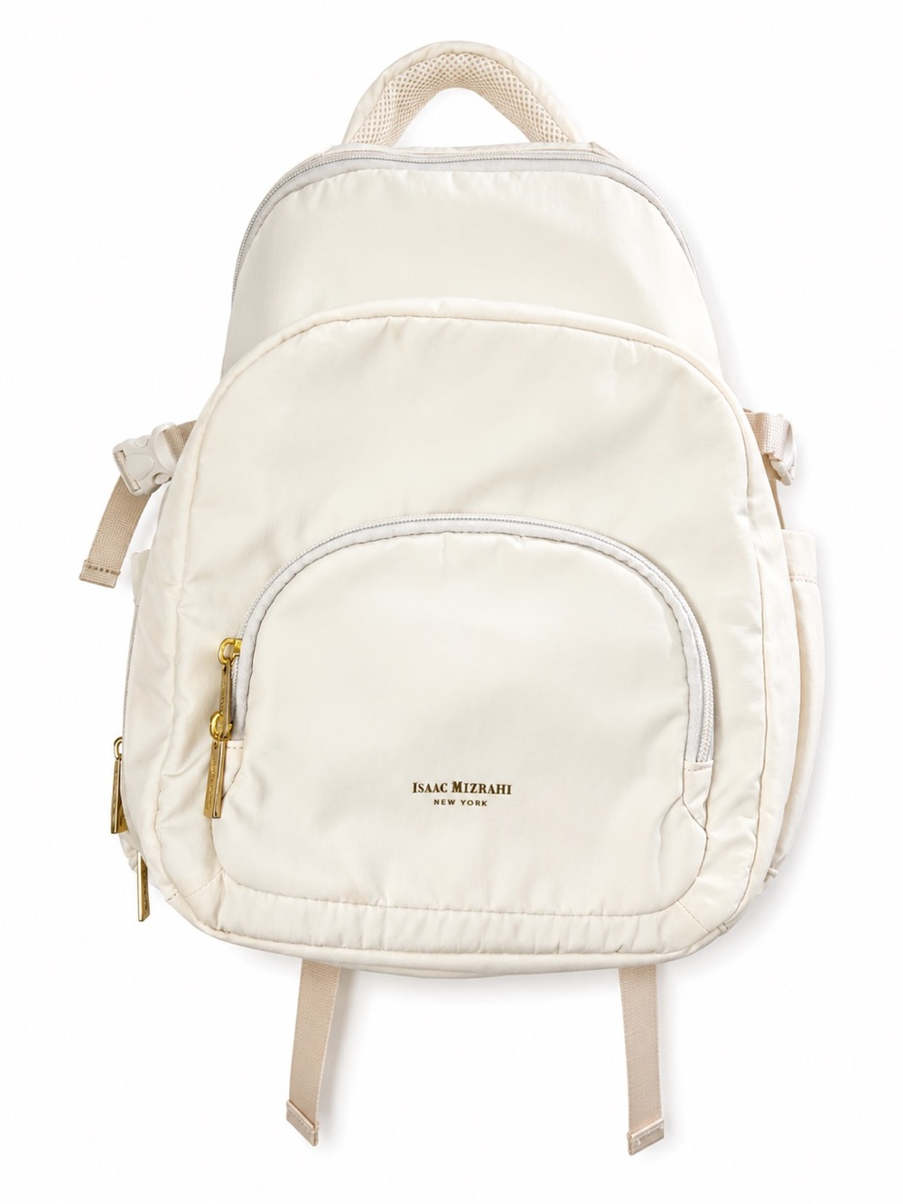 Viral Isaac Mizrahi Backpack Cream Nylon Stanley Cup Holder Travel Bag